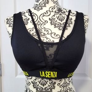 La Senza Sports Bra with Mesh Cut out and Multi strap Style | Size L |